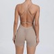 Hip-Lifting Women Running Tight-Fitting Quick-Drying Fitness Backless Rompers