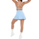 Women Fashion Casual Solid Color Backless Camisole Loose Skirts Yoga Sports Two-Piece Set