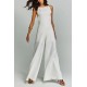 Women Fashion Sexy Solid Color Sleeveless Backless Loose Jumpsuits