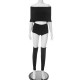 Women Sexy Off-Shoulder Lapel Top Tight Shorts Calf Socks Three-Piece Set