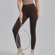 Women Fashion Casual Solid Color Seamless High Waist Slim-Fit Yoga Sports Leggings
