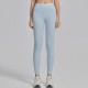 Women Fashion Casual Solid Color Seamless High Waist Slim-Fit Yoga Sports Leggings
