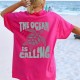 Women Fashion Casual Letter And Turtle Printed Round Neck Short-Sleeve T-Shirt