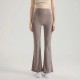 Women Fashion Casual Solid Color Seamless High Waist Wide Leg Micro Yoga Sports Leggings