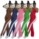 Women Fashion Blocking Color V-Neck Zipper Sleeveless Top Split Pants Two-Piece Set
