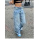 Women Fashion Casual Simple Slim-Fit Jeans