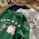 Women Fashion Casual Cartoon Printed Short-Sleeve Loose T-Shirt