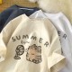 Women Fashion Casual Cartoon Printed Short-Sleeve Loose T-Shirt