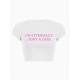Women Fashion Sexy Letter Printed Short-Sleeve Slim-Fit T-Shirt