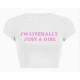 Women Fashion Sexy Letter Printed Short-Sleeve Slim-Fit T-Shirt