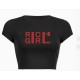 Women Fashion Sexy Letter Printed Short-Sleeve Slim-Fit T-Shirt