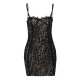 Women Fashion Sexy Solid Color Lace Spaghetti Strap Backless Slim-Fit Dress