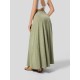 Women Fashion Casual Solid Color Knitted Loose Skirt