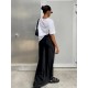 Women Fashion Solid Color Satin Slim Fit Skirt