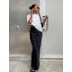 Women Fashion Solid Color Satin Slim Fit Skirt