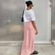 Women Fashion Solid Color Satin Slim Fit Skirt