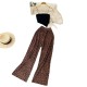 Hot Girl Women Spaghetti Strap Camis Printed High Waist Wide Leg Trousers Two-Piece Set