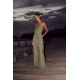 Women Fashion Sexy Solid Color Tube Top Slim-Fit Jumpsuits
