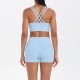 Women Fashion Casual Solid Color Tank Top Tight Shorts Yoga Sports Two-Piece Set