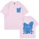 Women Fashion Casual Letter Printed Round Neck Short-Sleeve Loose T-Shirt
