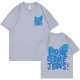 Women Fashion Casual Letter Printed Round Neck Short-Sleeve Loose T-Shirt