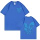 Women Fashion Casual Letter Printed Round Neck Short-Sleeve Loose T-Shirt