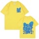 Women Fashion Casual Letter Printed Round Neck Short-Sleeve Loose T-Shirt