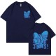 Women Fashion Casual Letter Printed Round Neck Short-Sleeve Loose T-Shirt