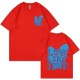 Women Fashion Casual Letter Printed Round Neck Short-Sleeve Loose T-Shirt