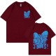 Women Fashion Casual Letter Printed Round Neck Short-Sleeve Loose T-Shirt
