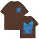 Women Fashion Casual Letter Printed Round Neck Short-Sleeve Loose T-Shirt