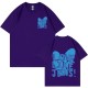 Women Fashion Casual Letter Printed Round Neck Short-Sleeve Loose T-Shirt