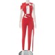 Women Sexy Ring Hollow Irregular Strap Sleeveless Tight Solid Color Jumpsuits