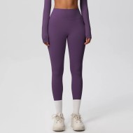 Women Fashion Casual Solid Color High Waist Quick-Drying Slim-Fit Yoga Sports Leggings