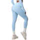 Women Fashion Casual Solid Color High Waist Quick-Drying Slim-Fit Yoga Sports Leggings