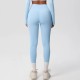 Women Fashion Casual Solid Color High Waist Quick-Drying Slim-Fit Yoga Sports Leggings