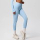 Women Fashion Casual Solid Color High Waist Quick-Drying Slim-Fit Yoga Sports Leggings