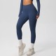 Women Fashion Casual Solid Color High Waist Quick-Drying Slim-Fit Yoga Sports Leggings