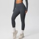 Women Fashion Casual Solid Color High Waist Quick-Drying Slim-Fit Yoga Sports Leggings