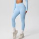 Women Fashion Casual Solid Color High Waist Quick-Drying Slim-Fit Yoga Sports Leggings