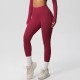 Women Fashion Casual Solid Color High Waist Quick-Drying Slim-Fit Yoga Sports Leggings