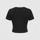 Women Fashion Sexy Letter Printed Short-Sleeve Tight T-Shirt