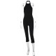 Women Fashion Sexy Solid Color Sleeveless Backless Slim-Fit Jumpsuit
