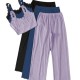 Women Fashion Solid Color Lace-Trimmed Crop Top Loose Pants Pajamas Two-Piece Set