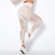 Women Fashion Casual Solid Color Hollow-Out Seamless High Waist Slim-Fit Yoga Sports Leggings