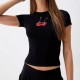Women Fashion Casual Cherry Printed Round-Neck Short-Sleeve T-Shirt