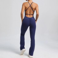 Adjustable Shoulder Strap Backless Women Yoga Jumpsuits
