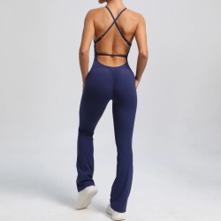 Adjustable Shoulder Strap Backless Women Yoga Jumpsuits