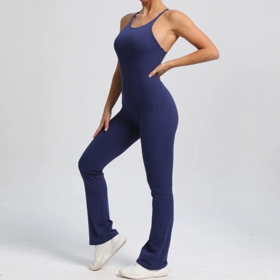 Adjustable Shoulder Strap Backless Women Yoga Jumpsuits