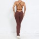 Adjustable Shoulder Strap Backless Women Yoga Jumpsuits